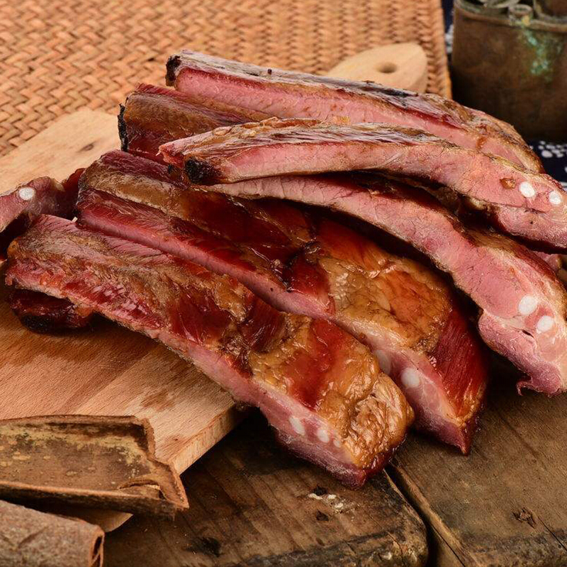 钢馋正宗四川重庆城口特产农家自制烟熏500g老腊肉腌肉川味腊肠腊排骨