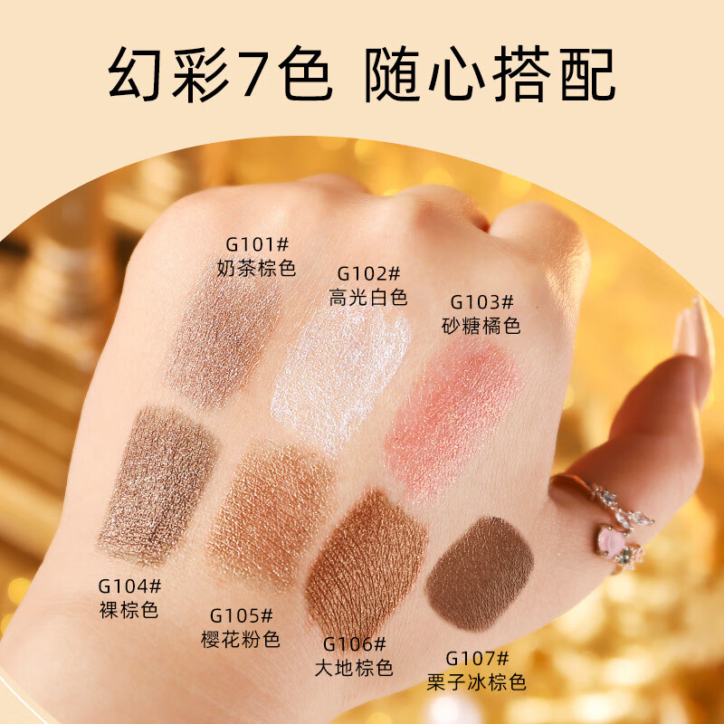 西子朵朵懒人眼影笔一抹成型珠光细闪高光提亮修容双头眼影棒幻色防水防汗 03-砂糖橘【高光细闪-升级款】