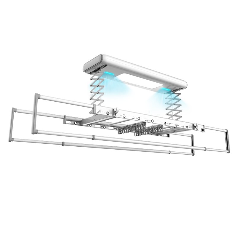 好太太电动晾衣架升降加厚四杆伸缩晒衣架阳台智能多功能晒被晒衣杆家用挂衣架自动升降晾衣机【线下专供】 D-3118遥控款+LED照明+杀菌+排夹 2.2米伸缩杆+上门安装+质保三年