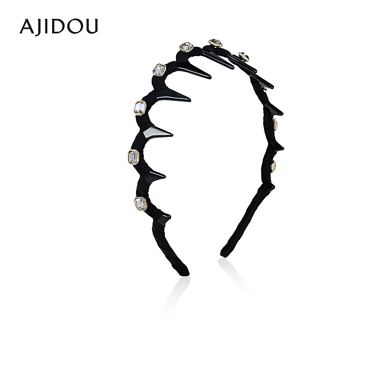 AJIDOU阿吉豆发饰女款黑色头箍时尚发箍元旦节跨年礼物 黑色 1个 京东折扣/优惠券