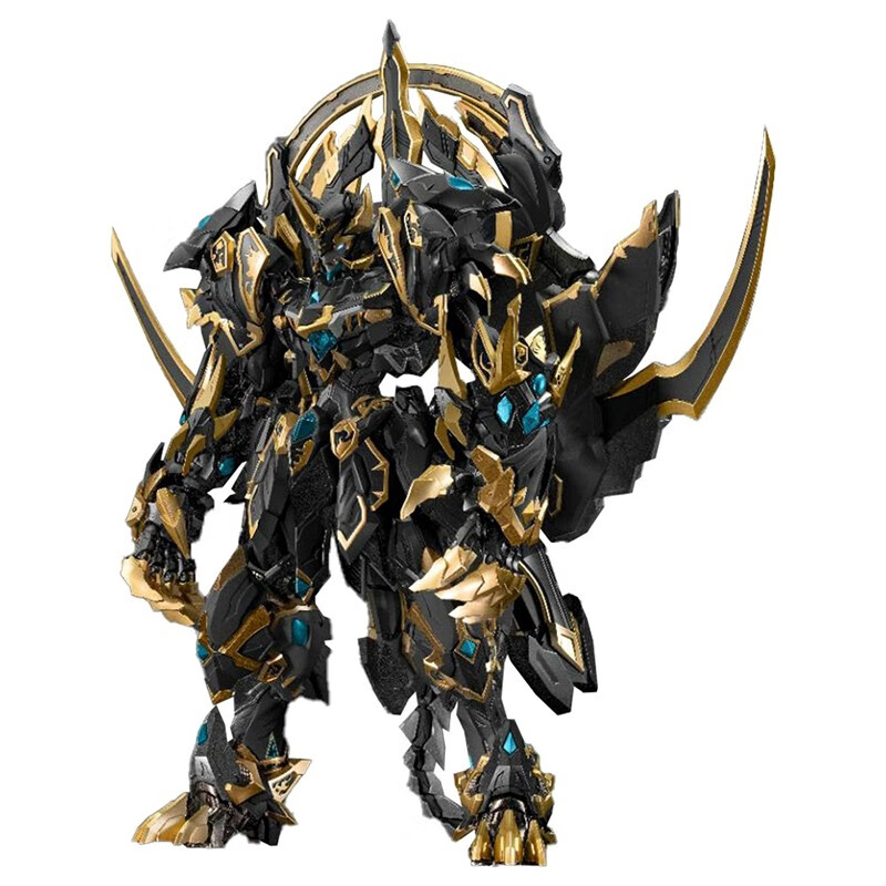 言诚模玩藏道 合金成品高达魔改异端 手办模型玩具27cm 四圣兽黑虎