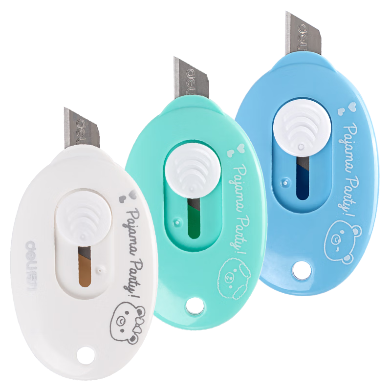 得力（deli）【热门商品】简约迷你随身美工刀 拆快递小刀 学生美术裁纸刀 小号可爱 2087颜色随机