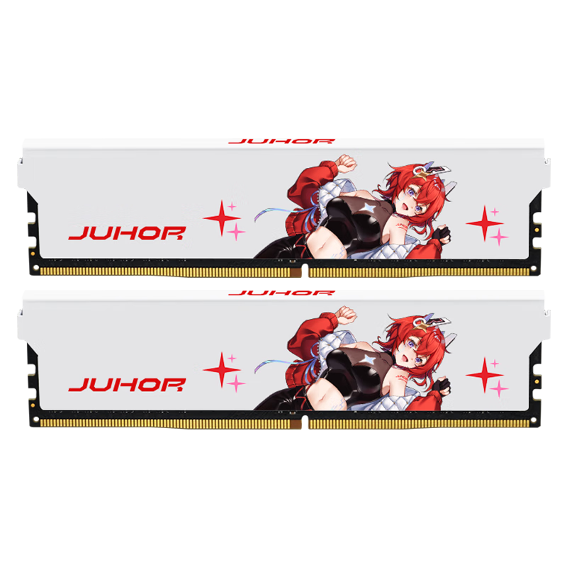 JUHOR 玖合 星舞系列 DDR4 3600MHz 台式机内存 马甲条 白色 16GB 8GBx2