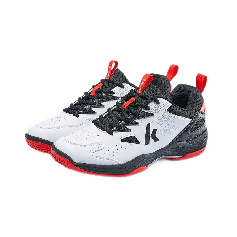 川崎（KAWASAKI）羽毛球鞋 球狂飛躍系列 羽毛球專(zhuān)用鞋 透氣耐磨減震抗扭 腳感舒適 飛躍A3307-黛紅色 37