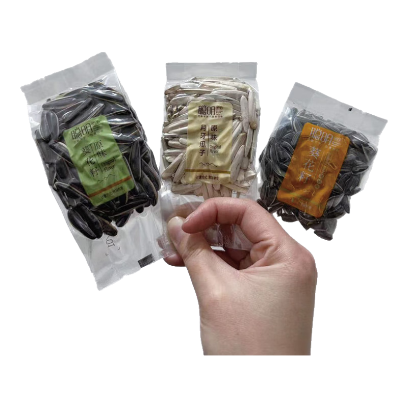 聪明【整箱】原味月牙瓜子牙签黑珍珠葵花籽小包装年货炒货 3000g 原味月牙瓜子