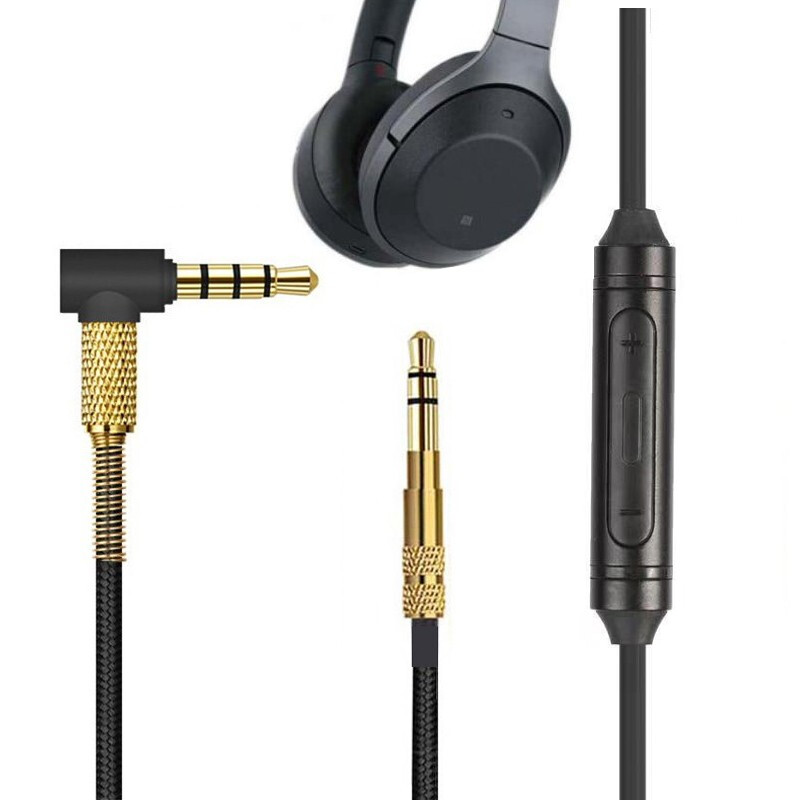 多乐由适用SONY索尼WH-1000XM3 XM4 MDR1A WH-900耳机线3.5音频连接线 金色线控带麦--1.3米高性价比高么？