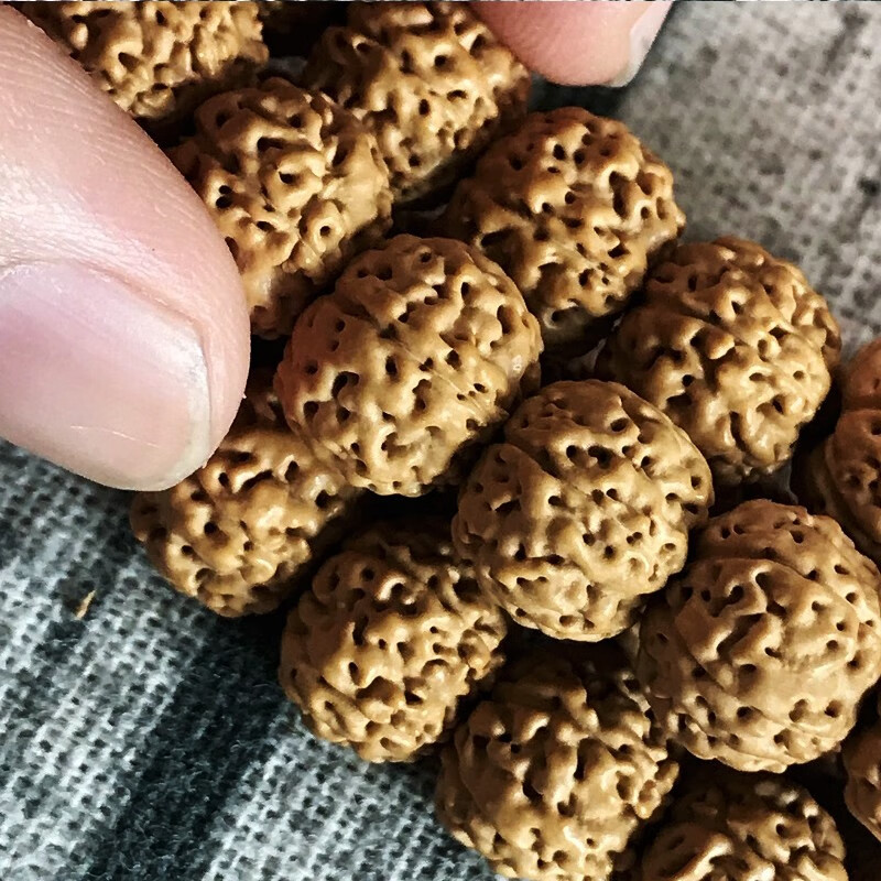 梵心阁 小金刚菩提手串佛珠五瓣蜂窝树神龙纹矮桩108颗老树王父送礼 小金刚六瓣树神108颗
