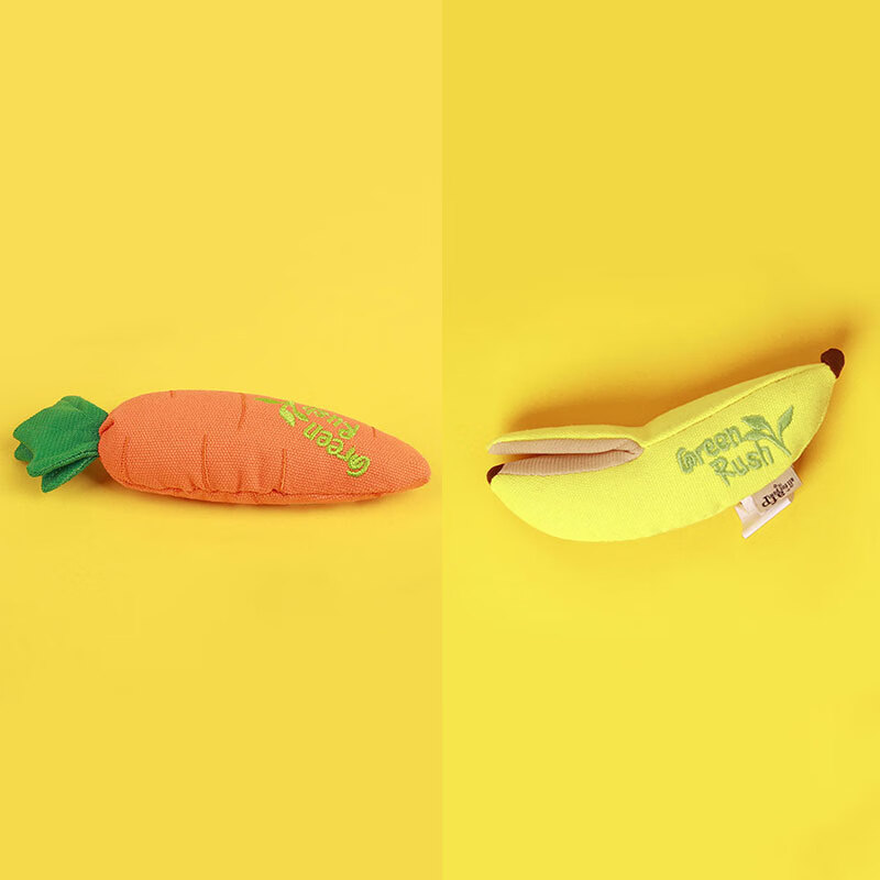 all for paws猫玩具仿真玩具自嗨猫薄荷包玩偶逗猫玩具猫咪磨牙棒的用品 胡萝卜+香蕉