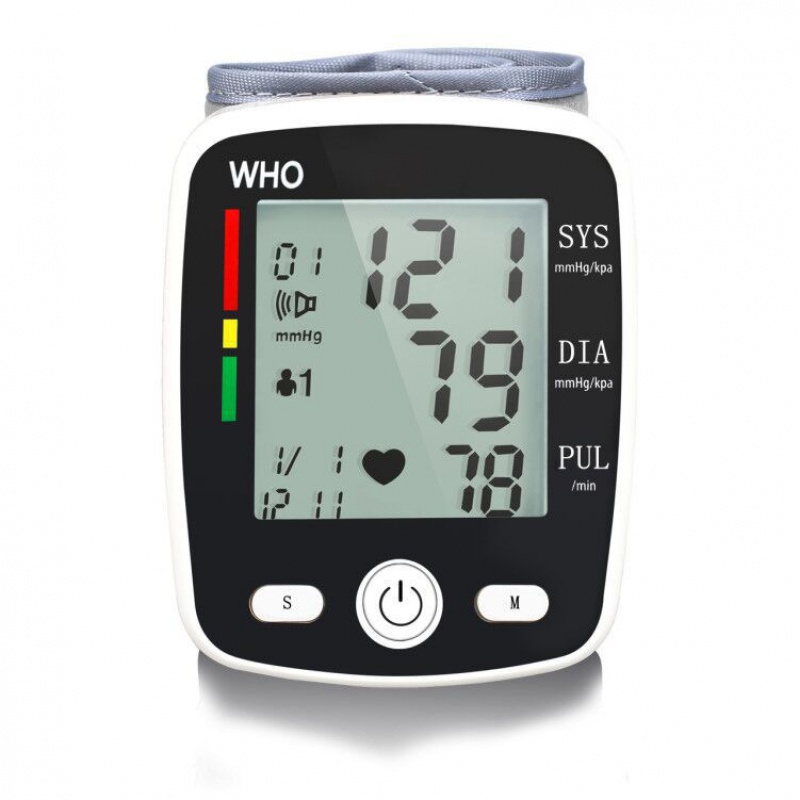 全新腕式血压仪智能家用电子血压计心率监测全自动手腕血压表 黑色