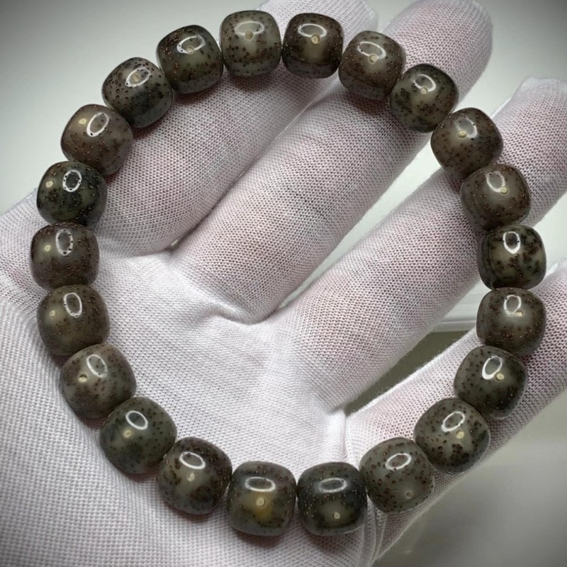 蝶灿海南新款菩提子 星月石玉灵玉料骨 瓷透光籽高密度 (体验款 石玉