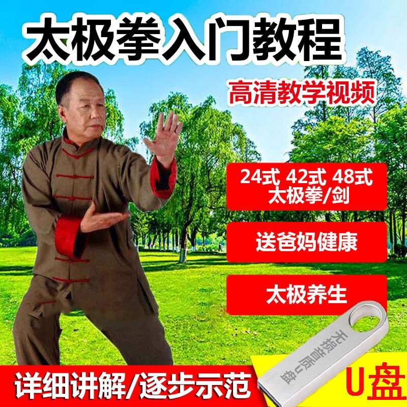 李德印太极拳入门教程高清视频影音u盘