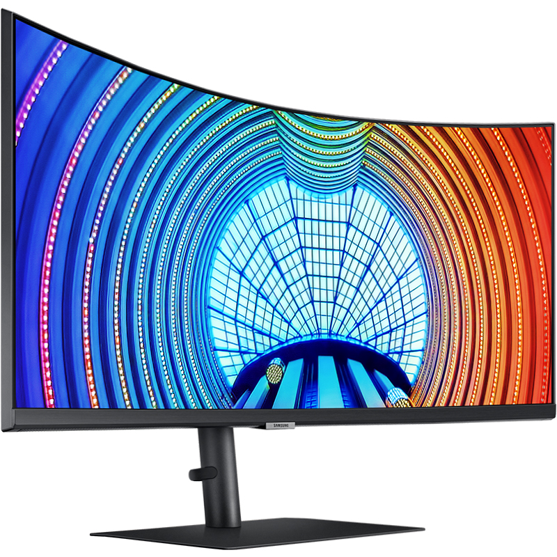 三星（SAMSUNG）34英寸 超宽2K 1000R曲率 FreeSync Type-c 90W 可壁挂 旋转升降 电脑显示器(S34A650UXC) 