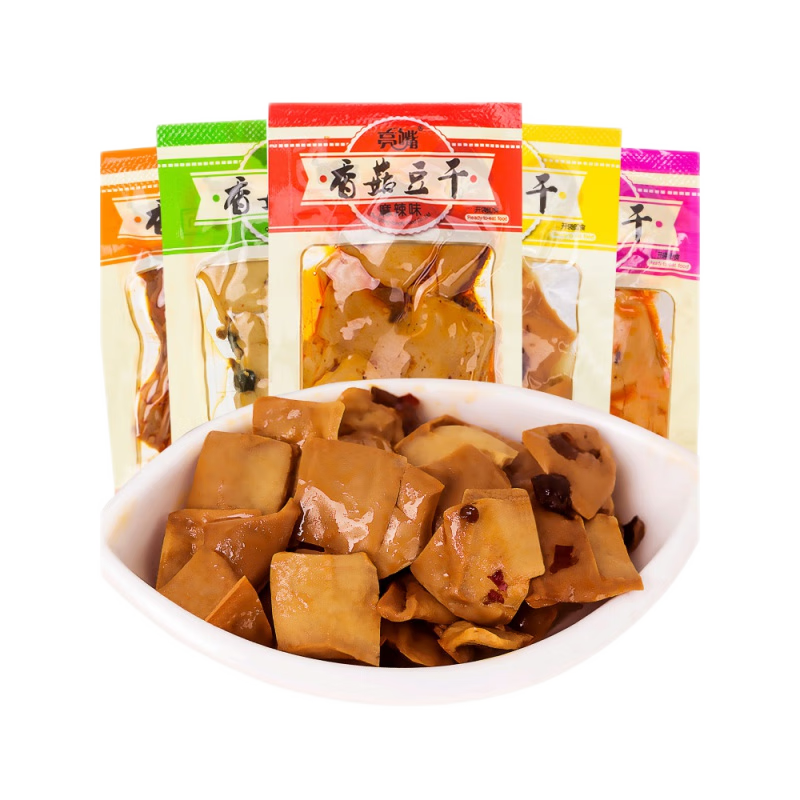 亮嘴香菇豆干五香麻辣整箱獨(dú)立小包裝辦公室休閑零食小吃食品混合口味 2斤隨機(jī)混合味【店長推薦】
