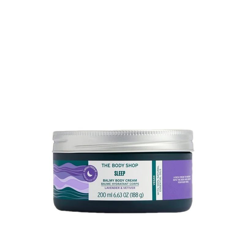 美体小铺(The Body Shop)薰衣草润肤霜精油精制睡前滋润身体放松心情嫩滑补水 芳香 188g