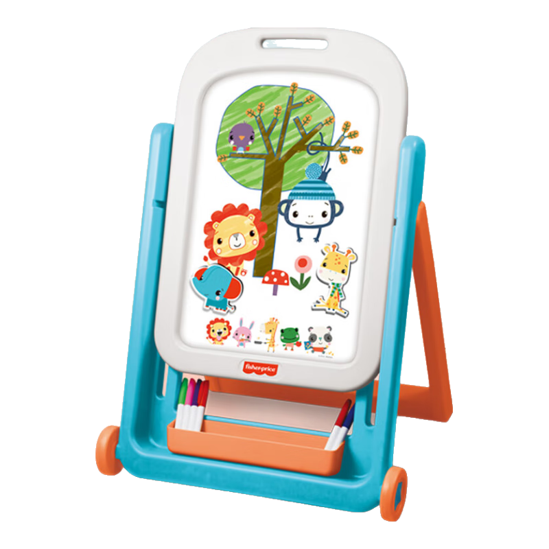 費雪（Fisher-Price）兒童多功能學習畫板寶寶早教玩具涂鴉畫畫游戲畫板生日禮物禮品