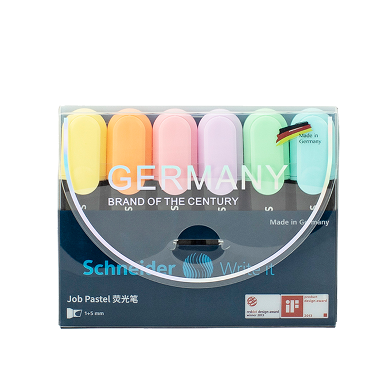 ʩ�͵£�Schneider��������ӫ��ʲ�ɫ��Ǻű�ѧ�����ص����ʼǰ칫��ѧ�ر���Ʒ1-5mm ������6ɫ��װ115097