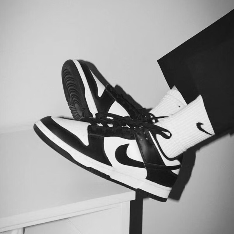 耐克（NIKE）板鞋男女新款黑白熊猫dunk低帮耐磨防滑轻便透气运动休闲鞋【潮】 CW1590/DD1391-100  黑白 熊猫 36