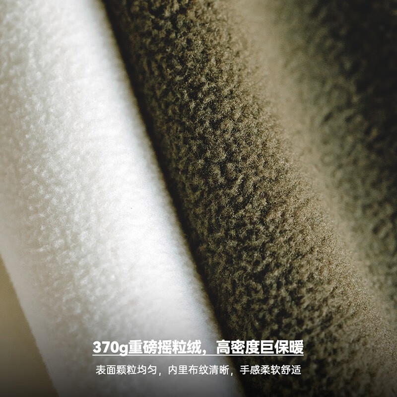 马登工装 美式休闲摇粒绒卫衣立领cityboy宽松慵懒无帽套头衫男秋 绿色 L