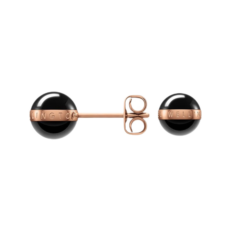 丹尼爾惠靈頓（DanielWellington）dw耳飾 職場通勤簡約耳釘時尚女友耳釘 生日禮物送女友送愛人 黑色 DW00400151