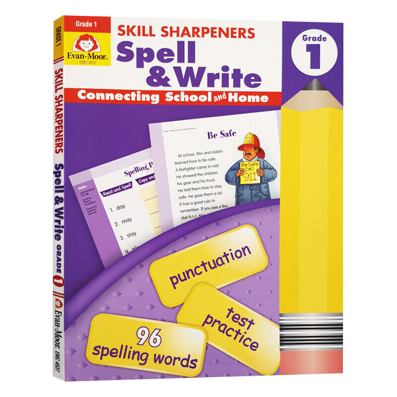 【中图原版】SkillSharpenersSpell&Write,Grade1  进口书