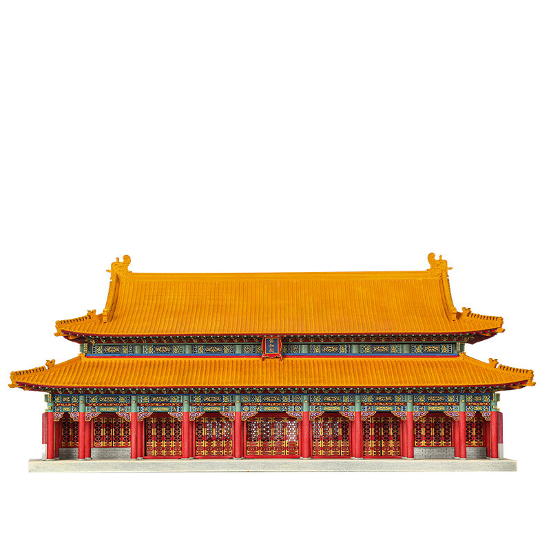 隐榫故宫角楼榫卯积木中国木质古建筑拼装玩具模型男女孩送礼生日礼物 保和殿【典藏款1:110】