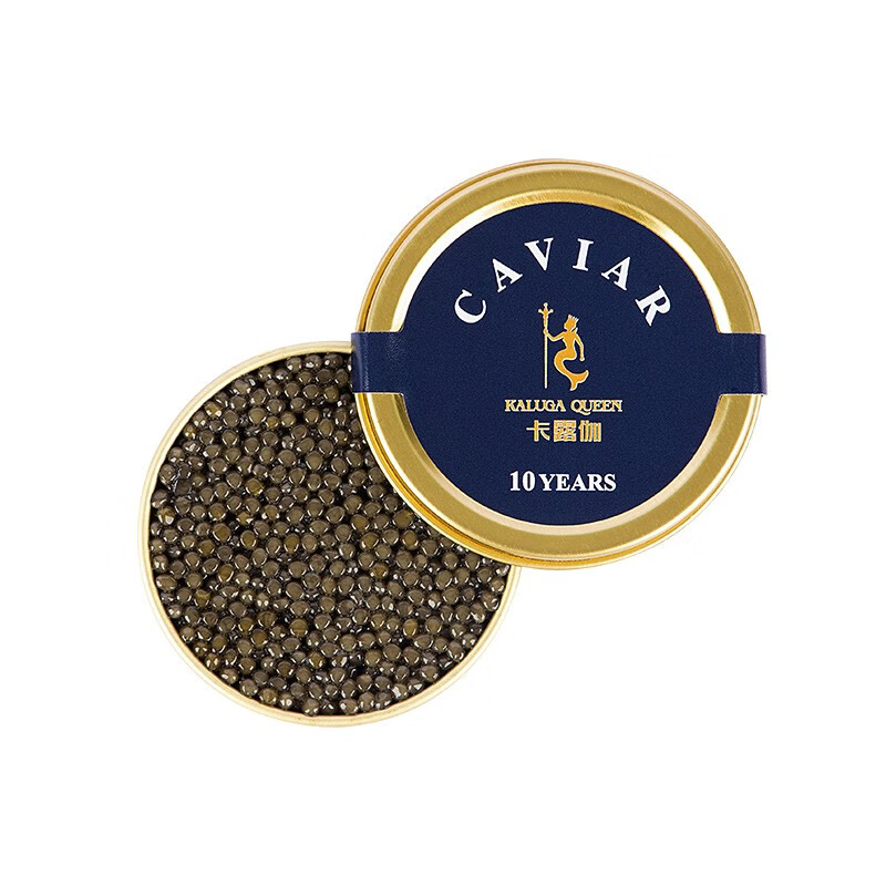 卡露伽 10年鲟鱼子酱即食生鲜鱼籽罐头罐装寿司刺身食材水产品 10年10g 罐装