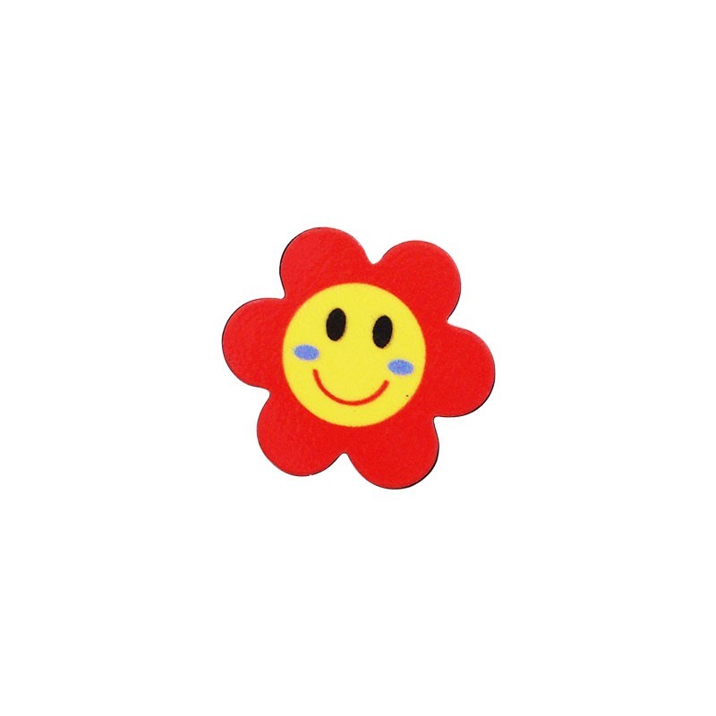 磁性奖励贴幼儿园教具笑脸小红花花朵磁性白板贴儿童磁铁吸磁 红色