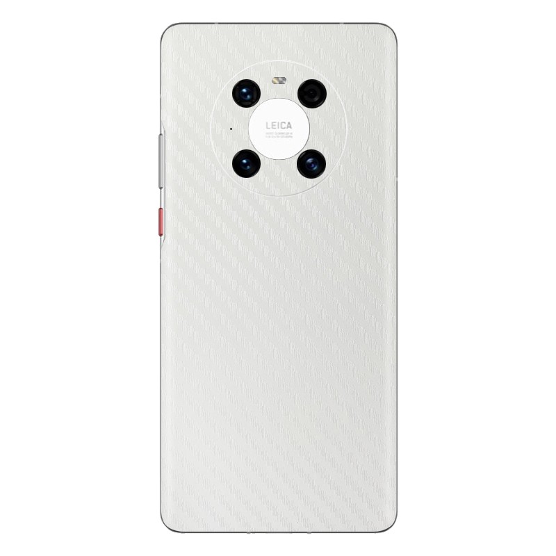 全覆盖后壳膜30pro碳纤维膜mate30磨砂改色贴纸 碳纤维【白色】单背膜