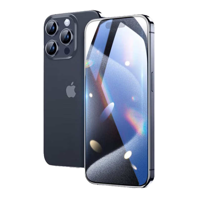 ���ڲ�������ɫ��2Ƭ������ƻ��15ProMax�ֻ�ĤiPhone15promax�ֻ�Ĥ15pro����Ĥ15ϵ��ȫ�����忹ָ�Ʒ�ˤ����Ĥ ����ح��մָ��حȫ������Ĥ��2Ƭװ�� iPhone 15 Plus