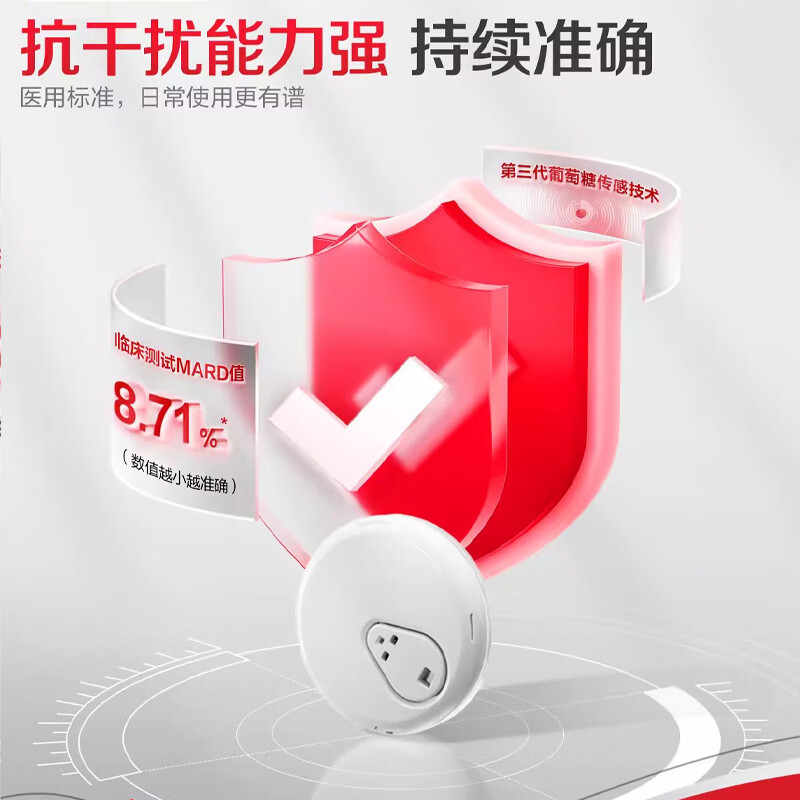 三诺爱看动态血糖仪不扎针精准24小时血糖监测传感器血糖仪 【咨询多盒低至79】动态1套