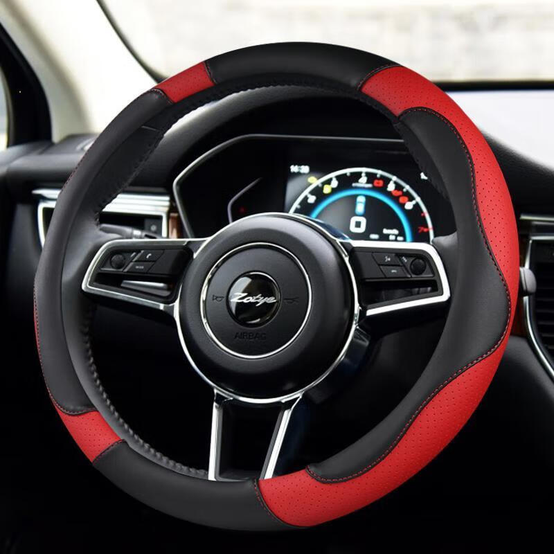 2010/08年款众泰5008汽车内饰改装中控方向盘套夏季皮透气把套 人造革