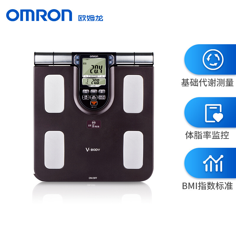 欧姆龙（OMRON） 智能体脂秤体脂肪测量仪器HBF-371 减肥体脂仪电子称体重秤测脂肪率 体脂测量