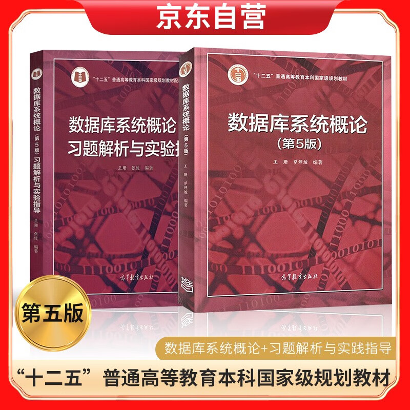 数据库系统概论 第五版 第5版 教材+习题解析与实践指导 大学教材 高等教育出版社 王珊，萨师煊