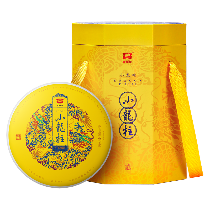 TAETEA 大益 皇茶 小龙柱 普洱熟茶 357g*5饼 礼盒装