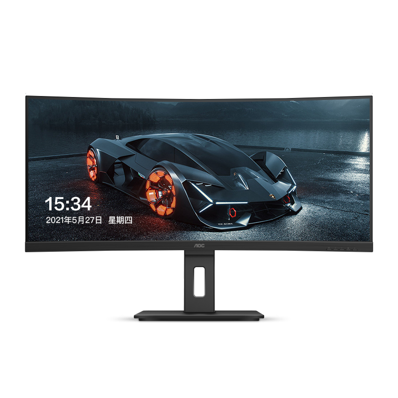 AOC 34英寸 WQHD 1500R曲面带鱼屏21:9 HDR技术 144hz 1ms响应 办公游戏设计剪辑显示器 CU34P2X