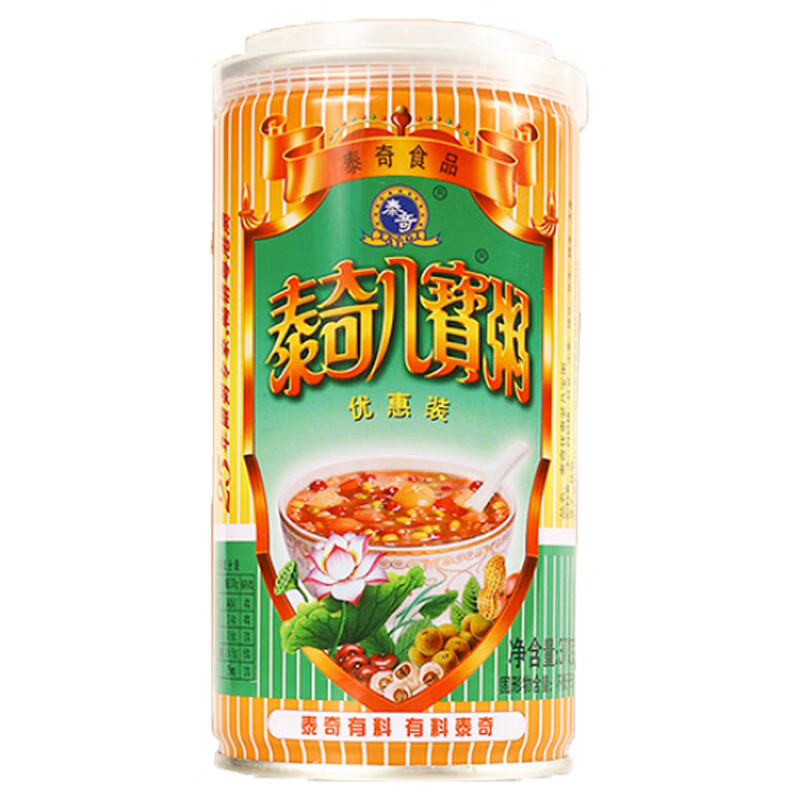 泰奇八宝粥0添加速食粥桂圆莲子八宝粥原味单罐370g0添加好粥 6罐