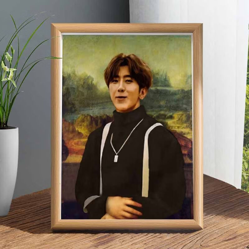 熙岚居蒙娜丽坤的微笑清明上鸡图蔡徐坤鸡你太美坤坤小黑子搞笑ikun摆