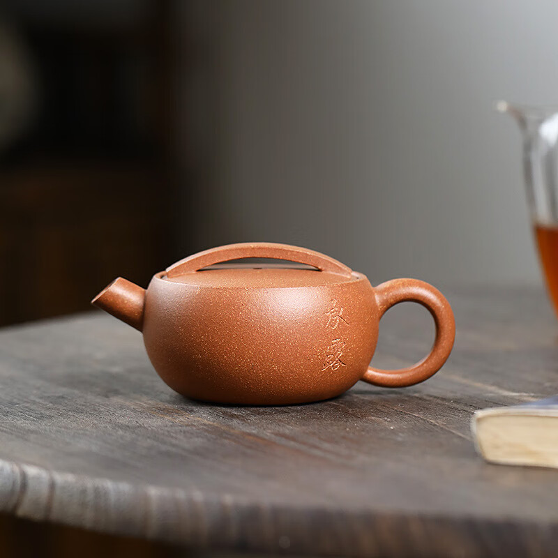 名家沈丹紫砂壶宜兴手工茶壶大口汉瓦降坡泥球孔一片瓦泡茶壶礼品