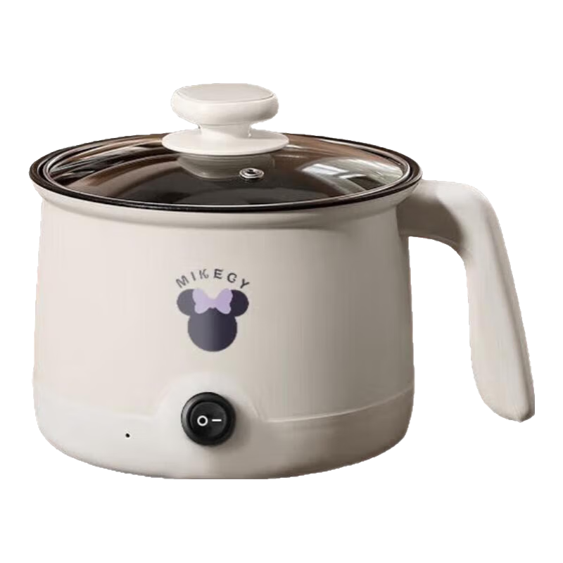 电煮锅小电锅电锅一体多功能锅宿舍用1-2人煮面锅 不锈钢内胆单锅1.4L【0.6m电源线】