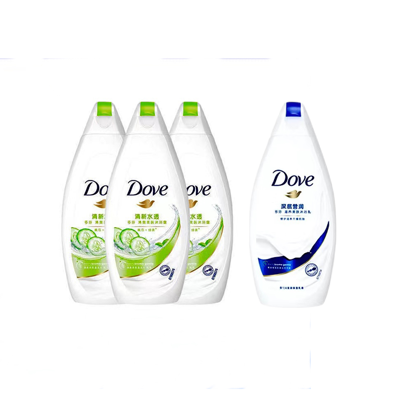 dove多芬沐浴露 深层营润190克*1瓶 清新水透黄瓜190克*3 瓶【共760克
