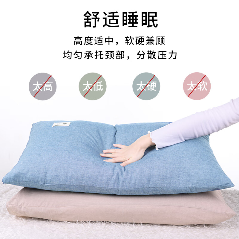 梦晚香艾草枕头送长辈中老年人深度睡眠实用睡觉礼物艾叶香草护颈中药枕 浅灰色- 单只 60cm*40cm （中号）