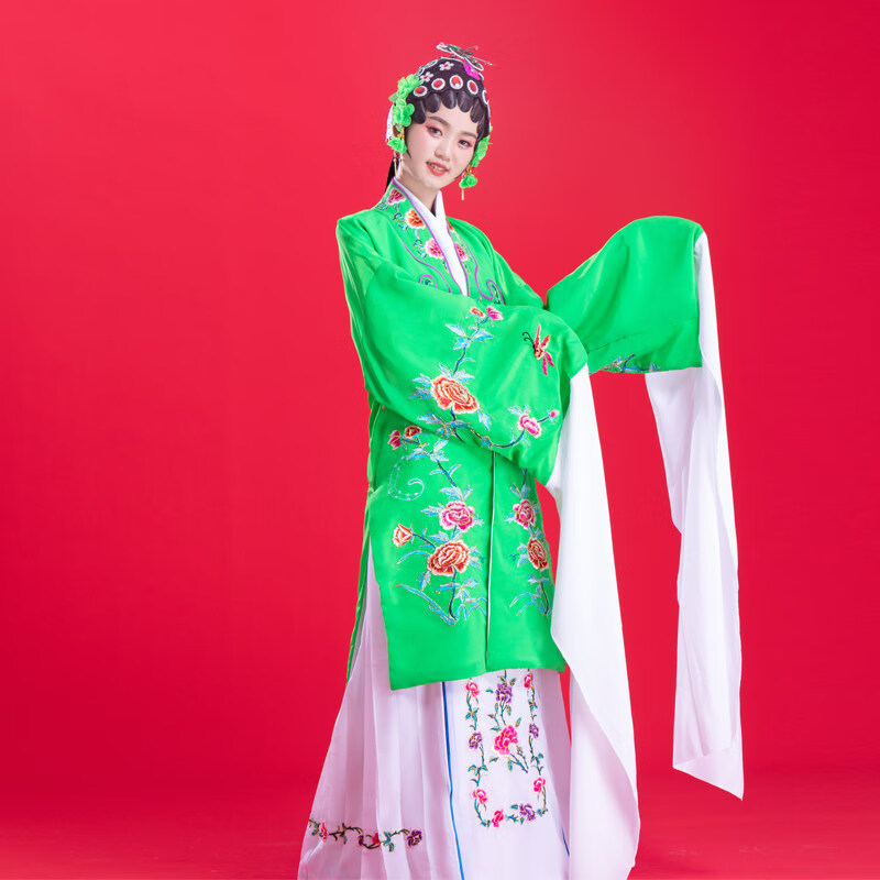 曲奈姿戏服戏曲服装装女花旦京剧古装越剧演出头的饰水袖戏剧唱戏衣服