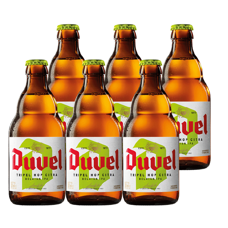 Duvel 督威 三花IPA精酿啤酒 330ml*6瓶 比利时原瓶进口