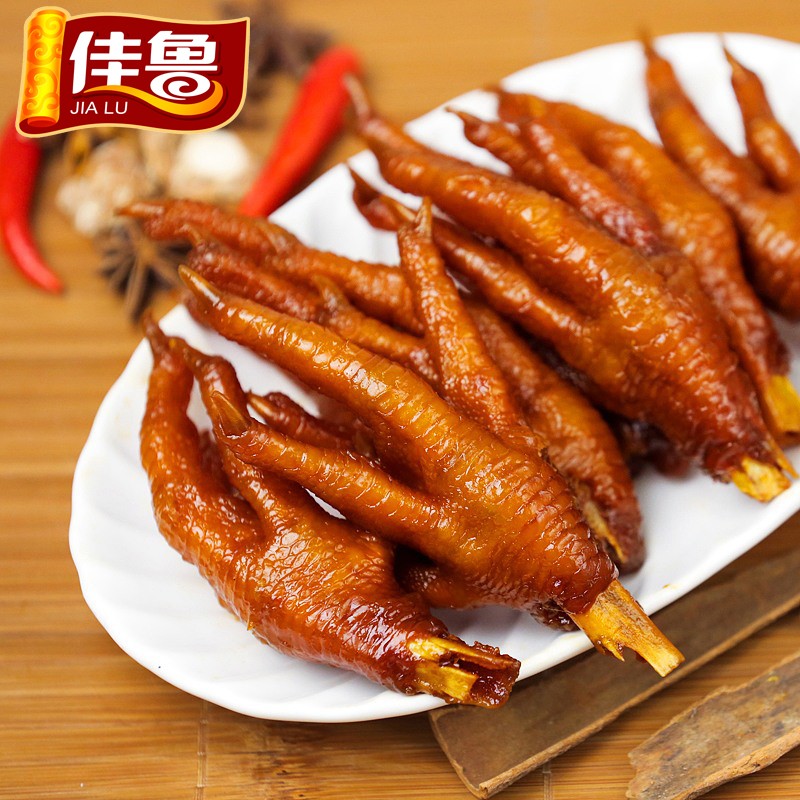 佳鲁洪濑鸡爪凤爪卤味零食熟食 办公室小吃真空包装150g 熟食即食 香