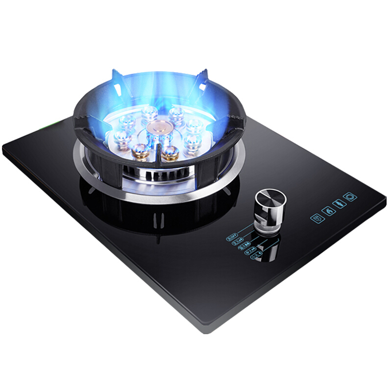 YANTT德国YANTT煤气灶单灶大火力燃气灶台式炉灶定时九腔节能猛火灶嵌入式天然气灶液化气灶单眼灶 A82款钢化玻璃+聚能架 液化气