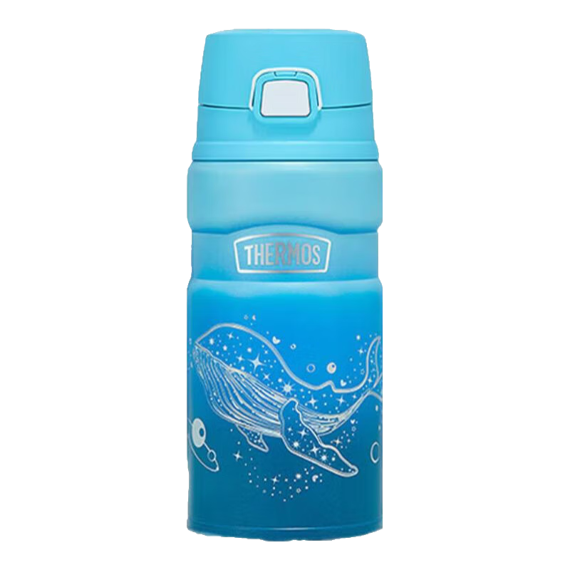 膳魔师（THERMOS）保温杯男女不锈钢便携家用水杯车载大容量露营TSK2系列 海洋（水蓝色） 500ml