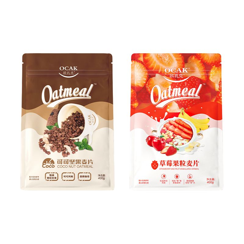 欧扎克麦片早餐代餐草莓果粒燕麦片水果麦片烘焙麦片干吃懒人 袋装