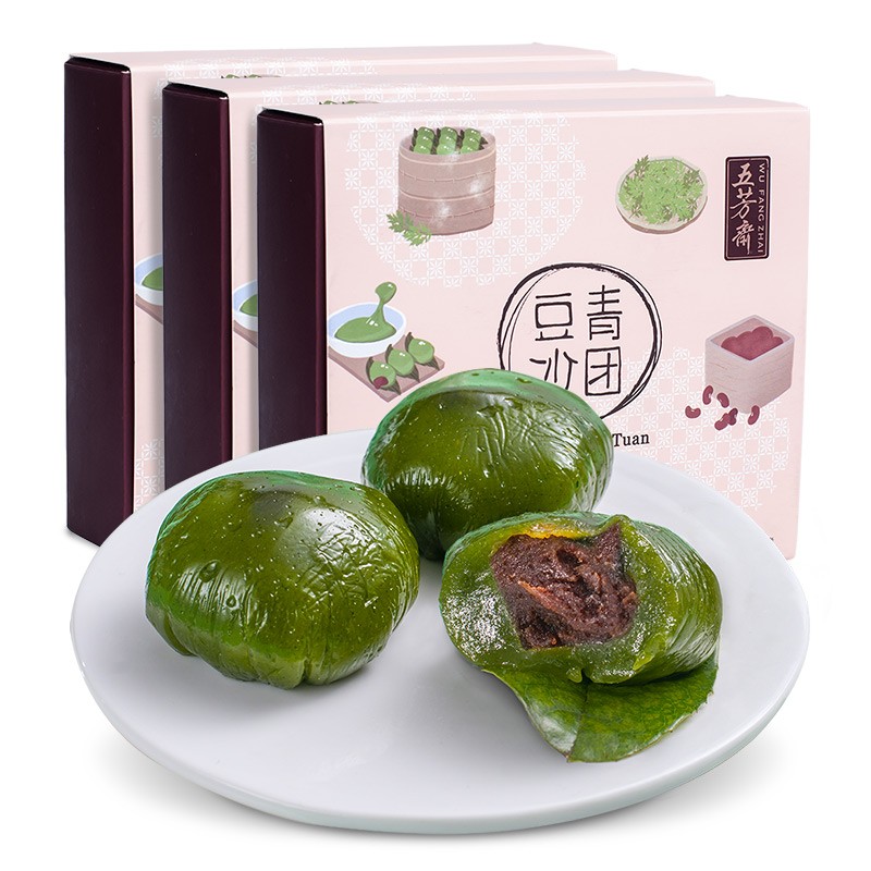 五芳斋豆沙味青团