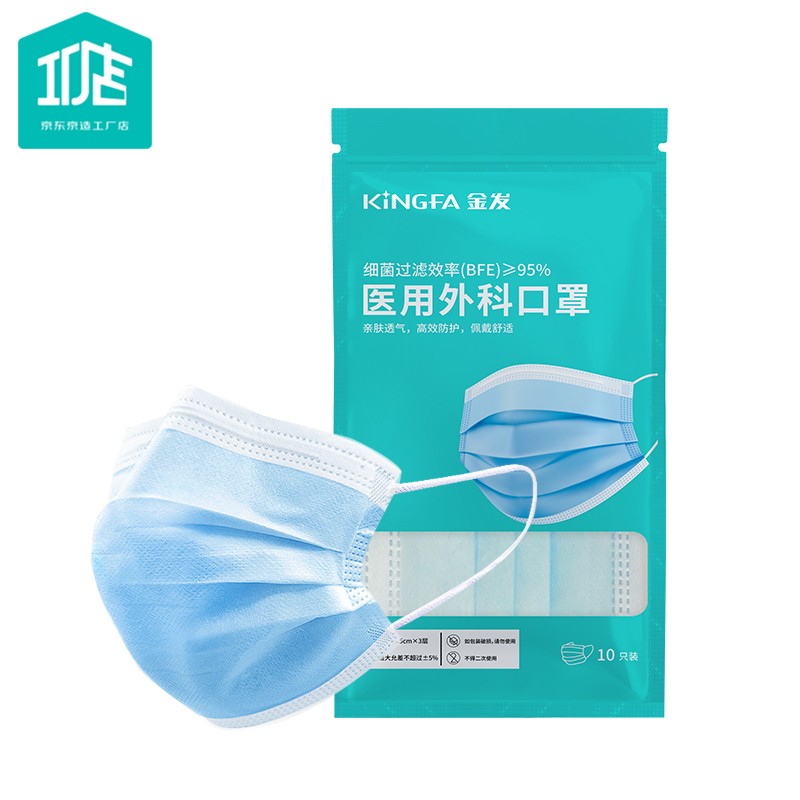 京东京造工厂店医用口罩10片/袋价格走势及销量分析