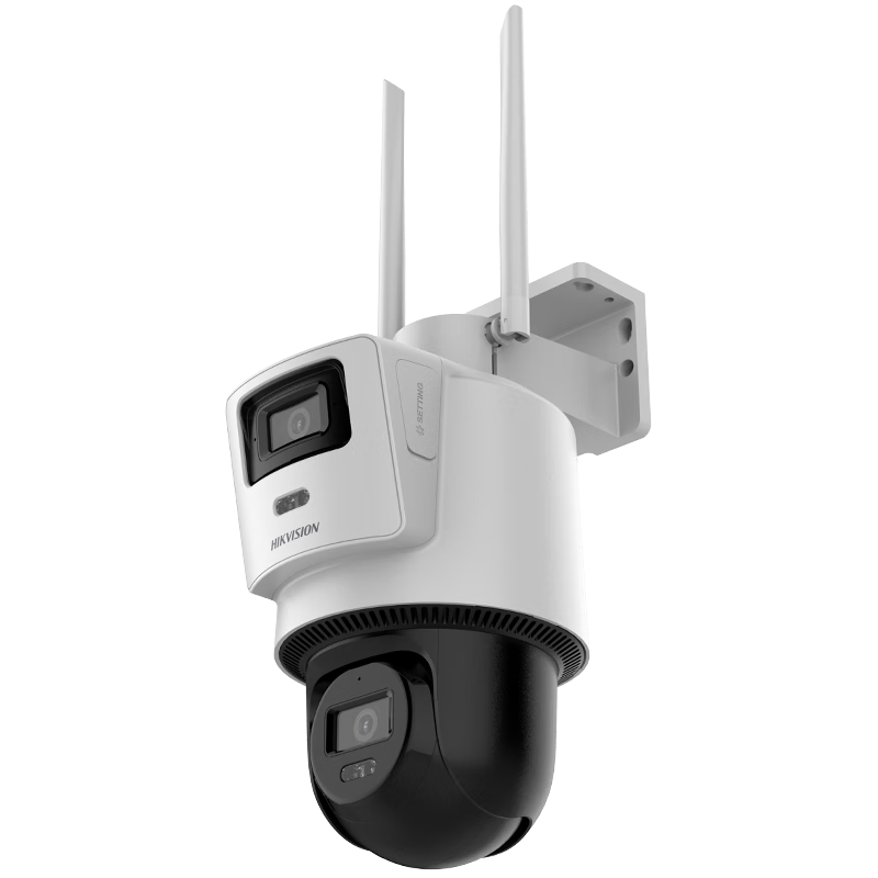 HIKVISION海康威视4G监控器双摄像头800万全彩夜视360度全景室内外手机远程语音对讲报警3Q144MY-T/GLSE